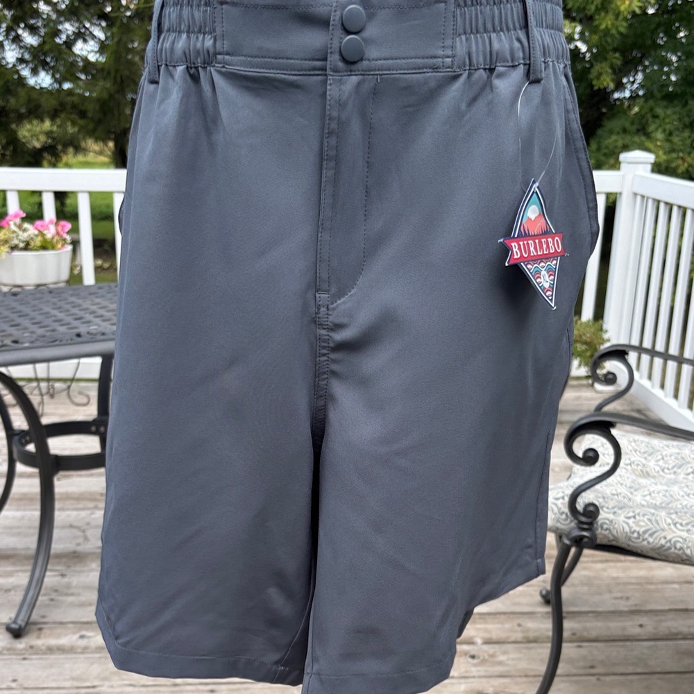 BURLEBO Men's Charcoal Athletic Shorts